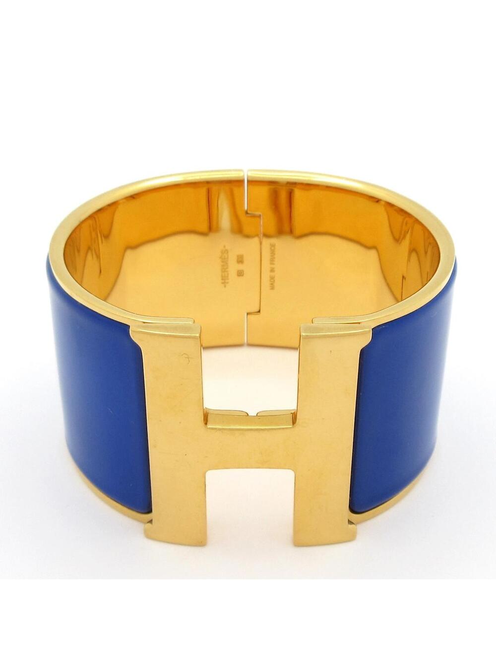 Hermes Clic Clac Gold Blue Hardware #376933H66B